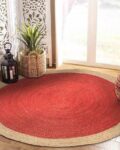 Hand Woven Jute Circular Shape Carpet