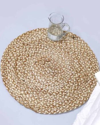 Woven Natural Jute Braided Reversible Rug Carpet