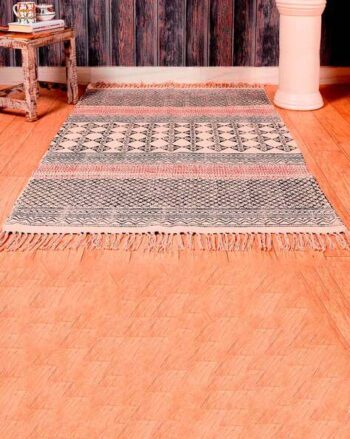 Printed Handmade Cotton Rug 3'x 5'
