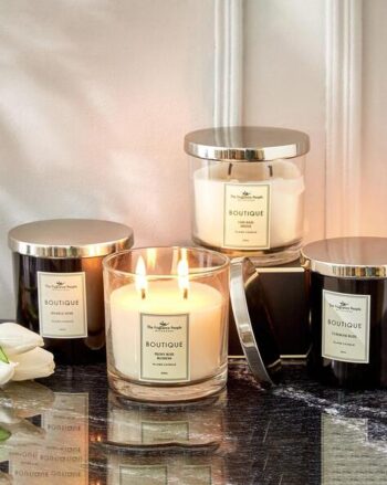Boutique Peony Rose Blossom Scented Jar Candle