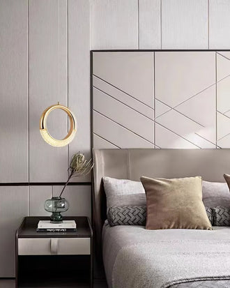 Circular Halo Crystal Pendant Light