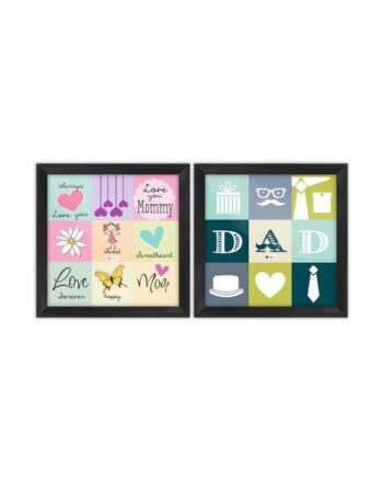 Set of 2 Mom Dad Anniversary Gift Poster Frames