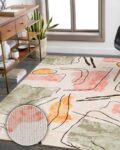 Abstract Rug With Anti Skid Backing