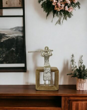 The People Musician Playing Flute Sculpture
