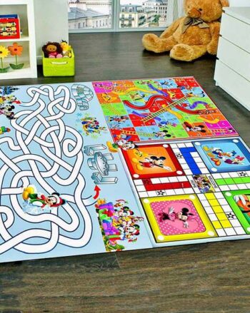 3 in 1 Games Print Circus Reversible Rug 5' x 5'