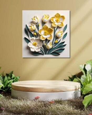 Floral Print Canvas Wall Art Painting