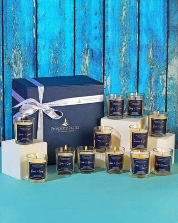 Set of 12 Glass Scented Candles