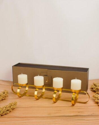 Set of 4 Scented Candles with Stand