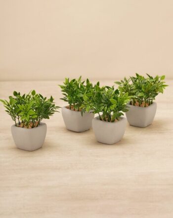 Set of 2 Bling Glass Planters