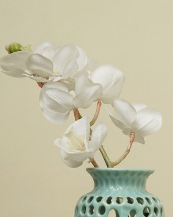 Artificial Orchid in Ceramic Pot