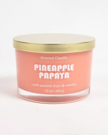 Pineapple Papaya Scented Jar Candle with Passion Fruit & Vanilla