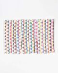 'Handwoven Cotton Triangle Patterned Dhurrie 3.17' x 1.68'
