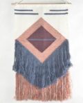 Handwoven Diamond Wall Hanging with Fringes