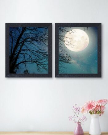 Set of 2 Rectangular Wall Art Painting