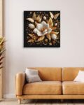 Floral Canvas Wall Painting with Frame