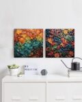 Set of 2 Printed Wooden Wall Art