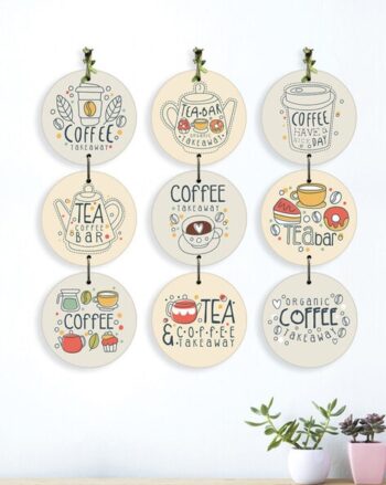 Set of 9 Coffee Quotes Wall Hangings