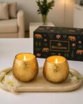 Set of 2 Flower Cented Candle