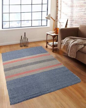 Chevron Print Ikat Chenille Rug