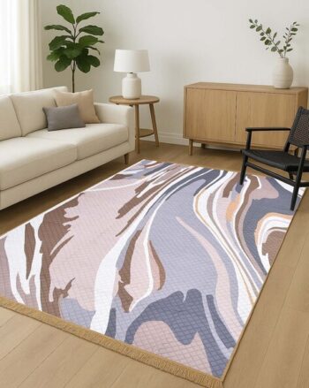 Printed Carpet with Contrast Border