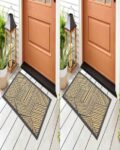 Pack of 2 Striped Anti-Skid Doormats