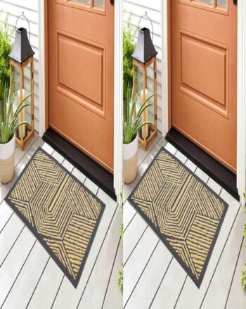 Pack of 2 Striped Anti-Skid Doormats