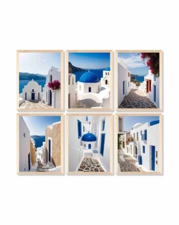 Pack Of 6 Graphic Rectangular Shaped Modern Wall Art Painting