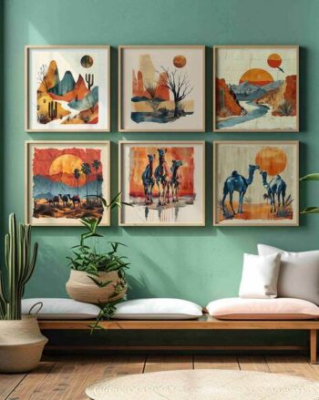 Set of 6 Printed Wall Paintings