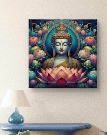 Framed Lord Buddha Canvas Wall Art