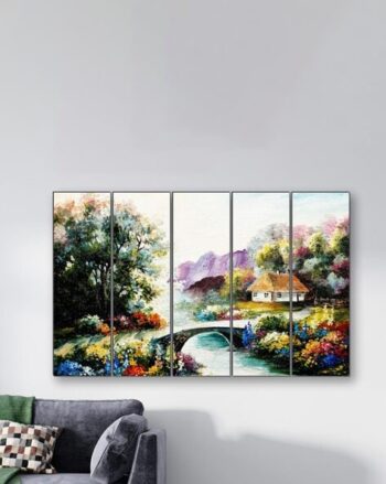 Graphic Print 5-Piece Wall Painting
