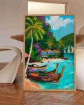 Island Scenery Wall Painting