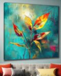 Leaf Print Canvas Wall Painting
