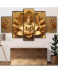 Lord Budha 5-Piece Wall Art