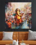 Lord Ganesh Canvas Wall Painting