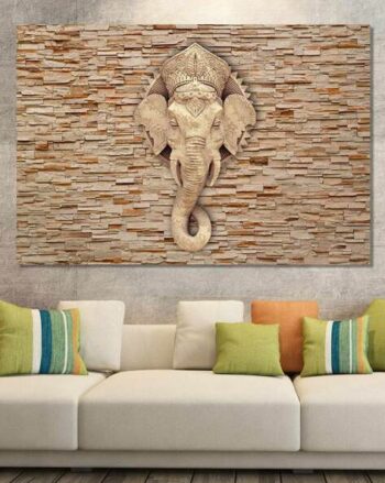 Lord Ganesh Rectangular-Shaped 3D Wall Art