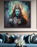 Lord Shiva Print Rectangular-Shaped Wall Art