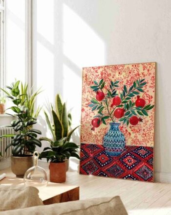 Pomegranate in the Pot Wall Painting