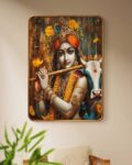 Lord Krishna with Flute Wall Painting