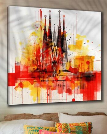 Barcelona landmark modern wall art