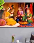 Rajasthani Woman Canvas Wall Painting