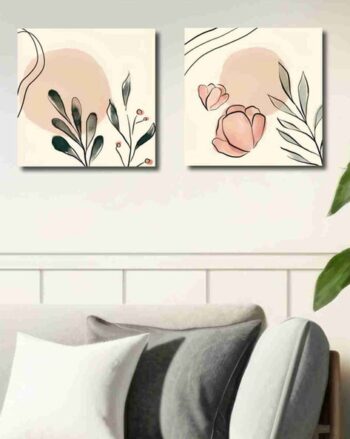 Set of 2 Framed Wall Art Paintings