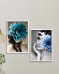 Set of 2 Graphic Print Wall Paintings