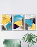 Set of 3 Framed Art Wall Paintings