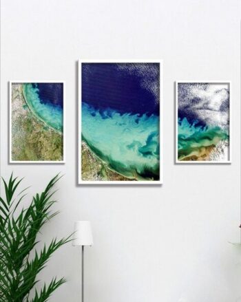 Set of 3 Graphic Print Wall Paintings