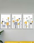 Flower multicolour printing wall painting