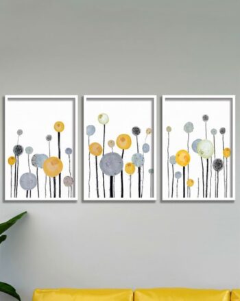 Flower multicolour printing wall painting