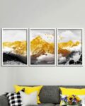 Set of 3 Rectangle-Shaped modern Art Wall Painting
