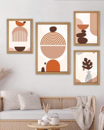 Set of 4 Framed Wall Paintings