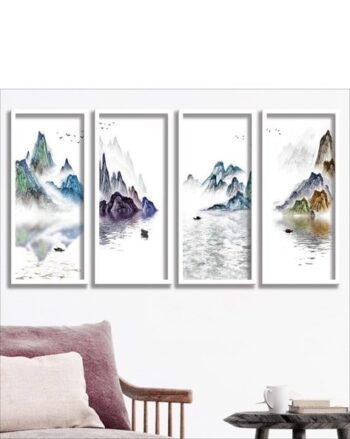 Set of 4 Printed Wall Paintings
