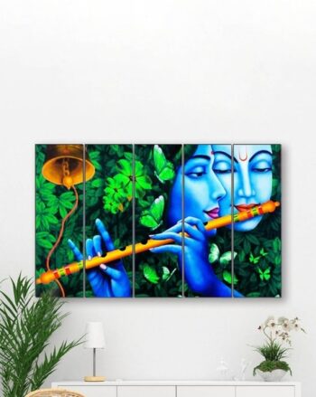 Set of 5 Lord Radha Krishnal Art Painting